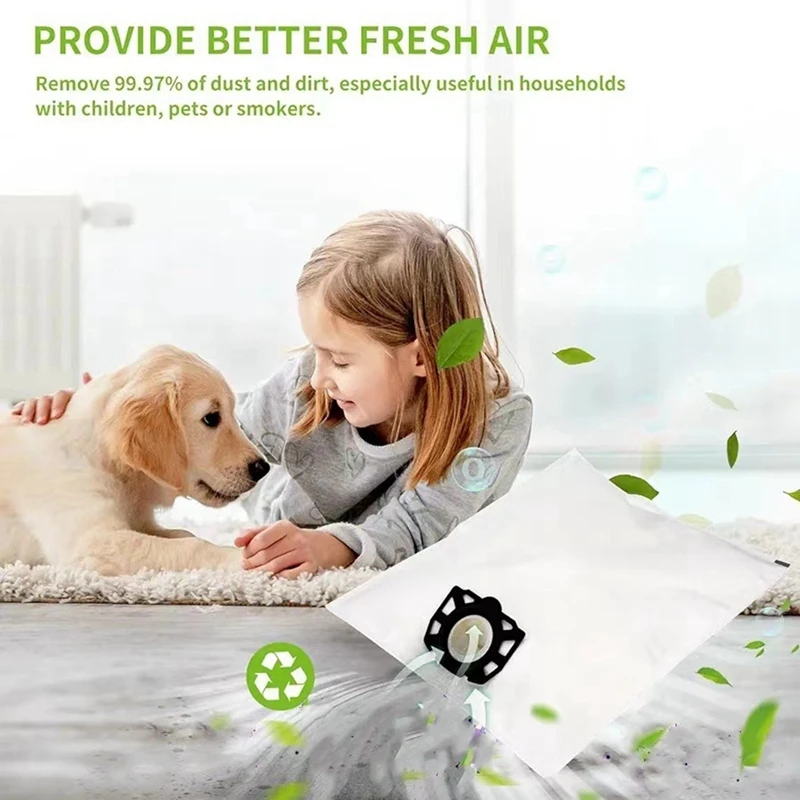 ABDJ-10PCS フィルターとダストバッグケルヒャー WD4 WD5 WD6 MV4 MV5 MV6 掃除機アクセサリー交換部品