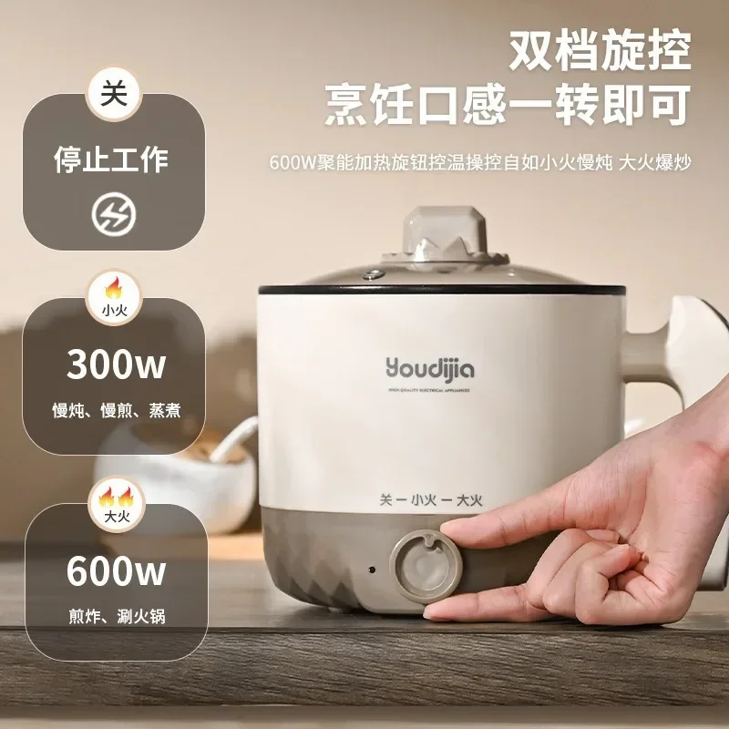 110V-220V Portable Multi-Function Electric Rice Cooker Perspective Non-Stick Power-Off Protection Home Mini Cooking Pot