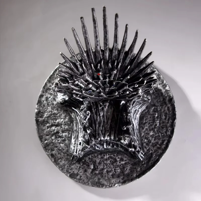 16cm Anime Game The Iron Throne Model Statue Toy Home Car Tabletop Decoration Phone Stand Collection High Quality Model Gifts