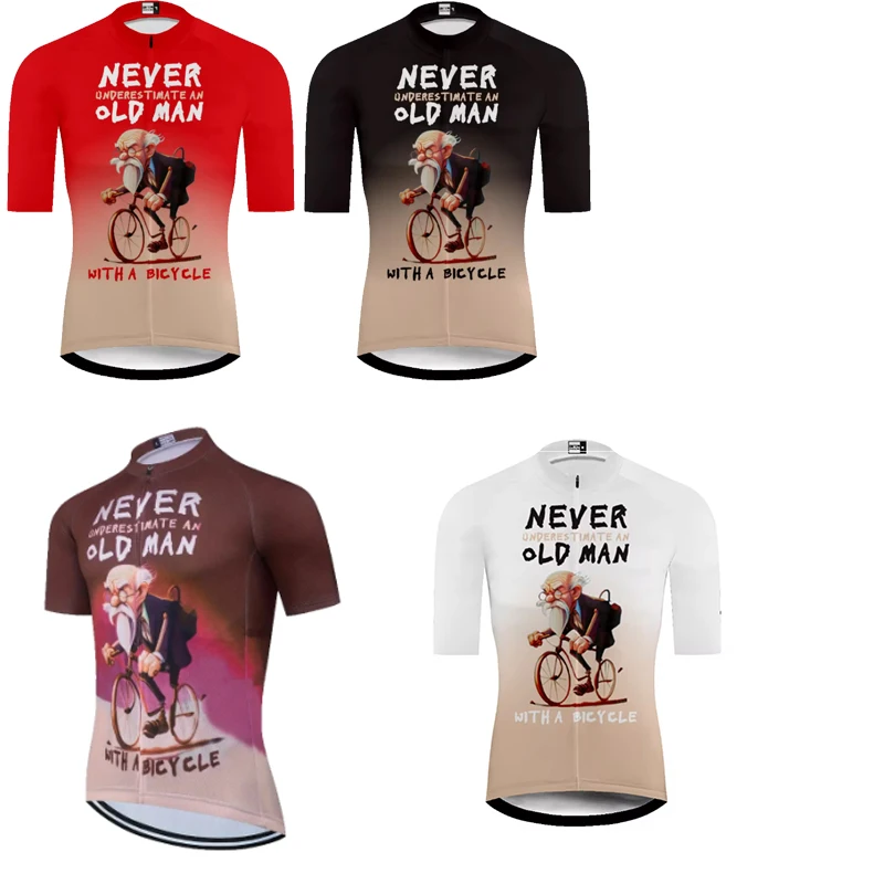 

2026 New Cycling Jersey Colour Racing Tops Short Sleeve Bike Jersey Road Cycling Shirts Summer Bicycle Super Old Man Riding Mtb