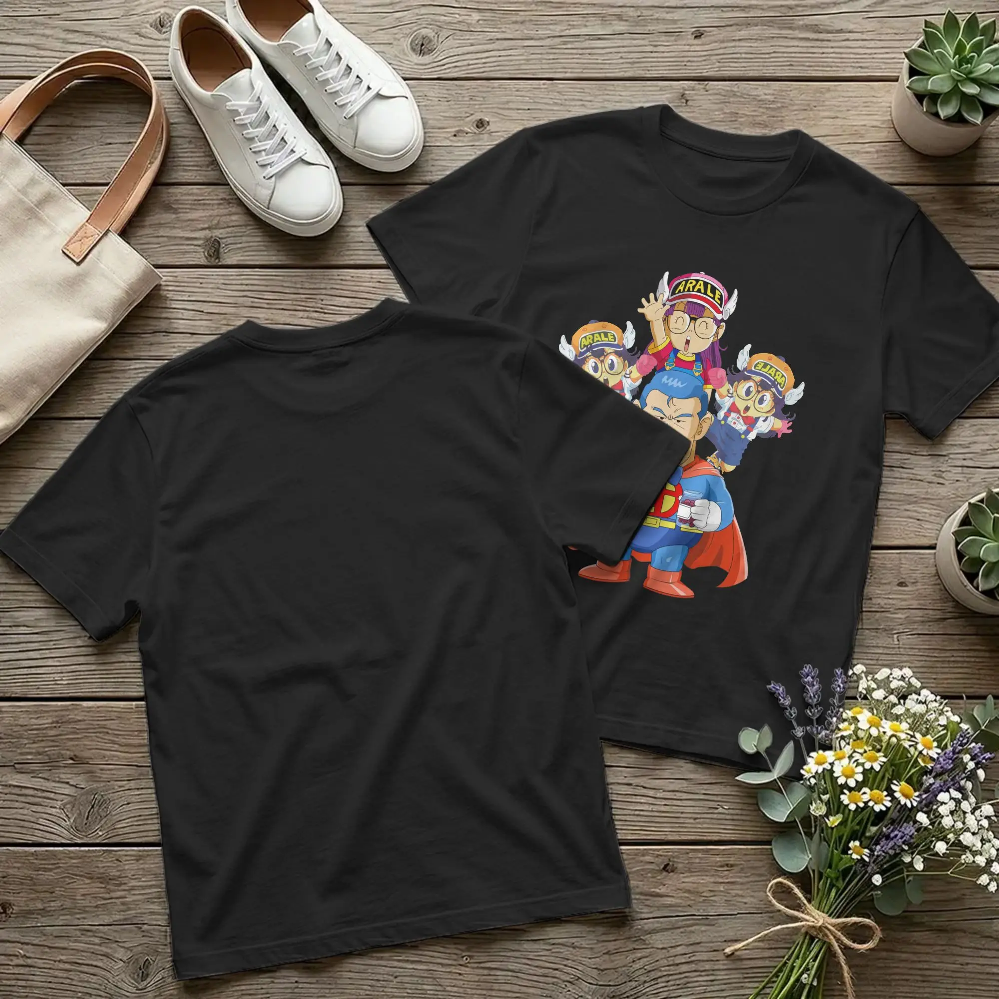 Dr. Slump And Arale Men Women T Shirt  Fashion Tee Shirt Short Sleeve Round Neck T-Shirts 100% Cotton Printed Clothes