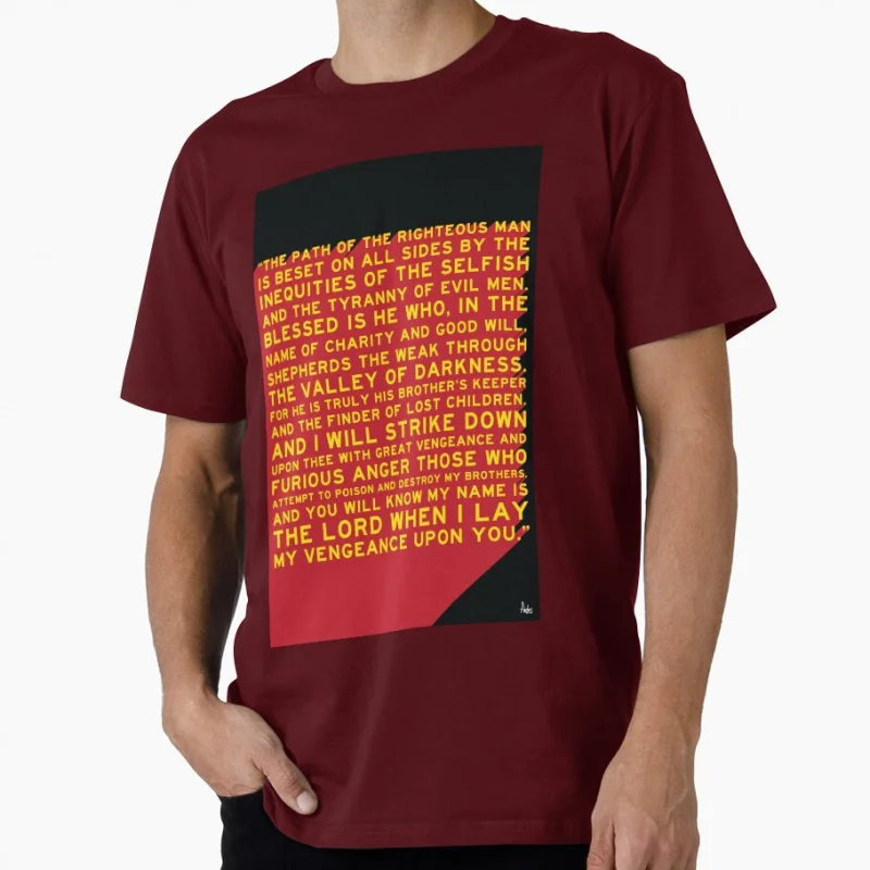 Ezekiel 25:17 Pulp fiction Cult classic movie Gift t shirt for men Large size tops S-6xl 100% cotton printed clothes