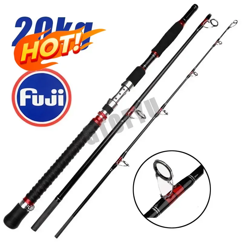 Telescopic Portable Fishing Boat Rod Lure Rod 1.8m 2.1m Strong Trolling Rod Carbon Hard Fast Surf Fishing Rods Travel Pole New