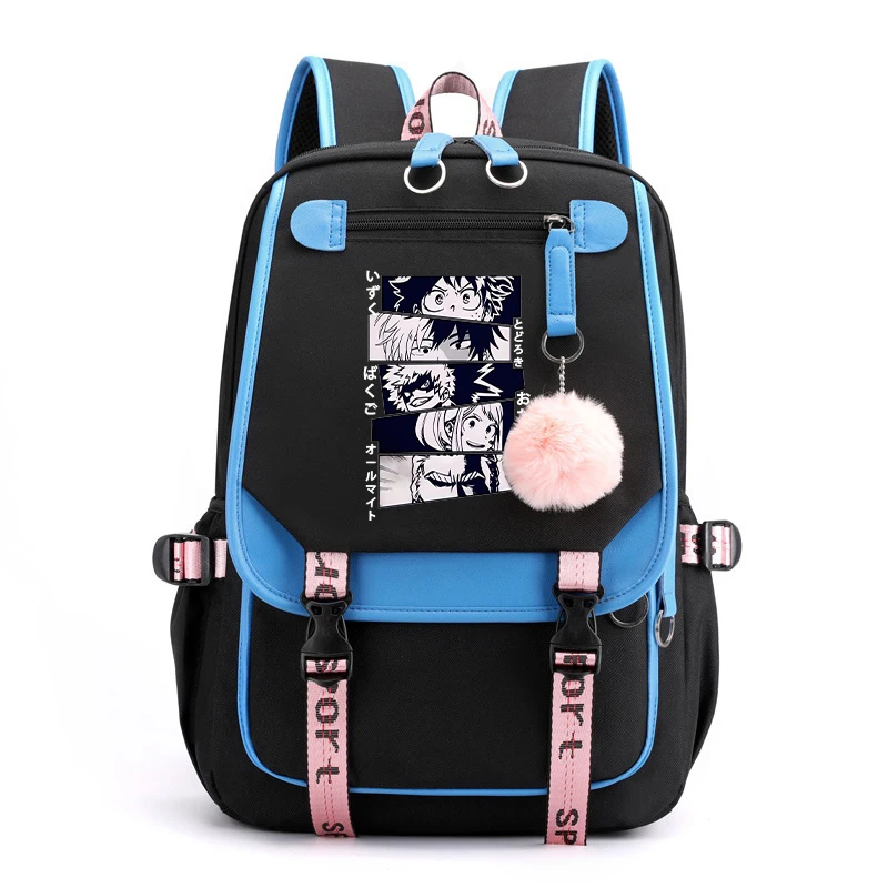 Hot Anime Deku Bakugou Katsuki Todoroki Shoto Printing Schoolbag Backpack Women Men Girl Travel Bag Teens Daily Backpack