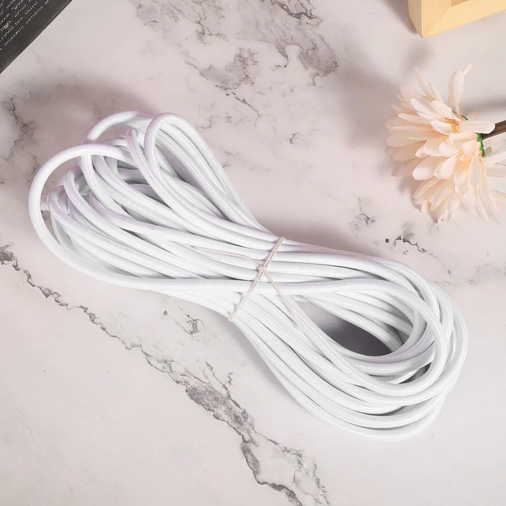 Practical 6mm 10m Elastic Bungee Cord Multipurpose Flexible Round Elastic Rope Shock Cord Tie Down DIY