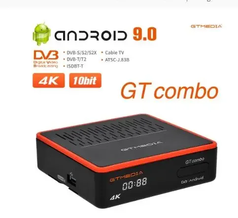 GTMEDIA GT Combo 4K 8K Android DVB-S2X/DVB-T2/Kabelowy odbiornik satelitarny Android 9.0 Smart TV box/CA Card M3u vs Mecool KT1 T2