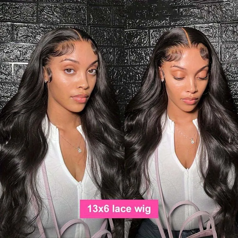 40 بوصة الجسم موجة خصلات الشعر المستعار الإنسان 13x6 الباروكات الطبيعية شعر الإنسان 220% الكثافة البرازيلي HD الدانتيل الباروكات الأمامية للنساء