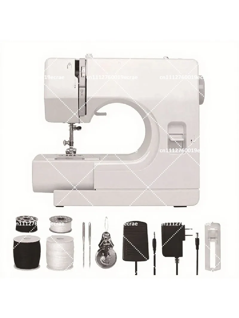 Mini Portable Electric Sewing Machine, Desktop Household Push Type for Clothes Repair