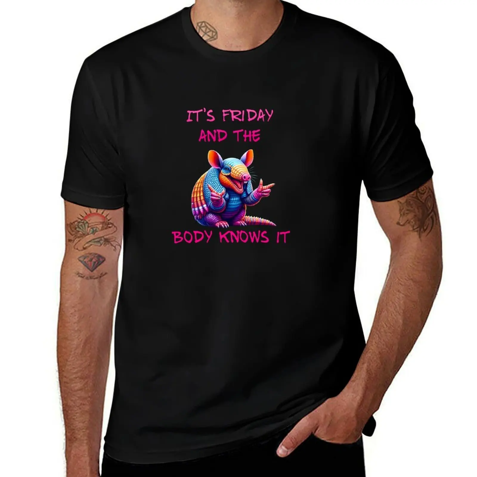 

Armadillo Friday is a holiday and the body knows it T-Shirt new edition topping hippie clothes mens big and tall t shirts