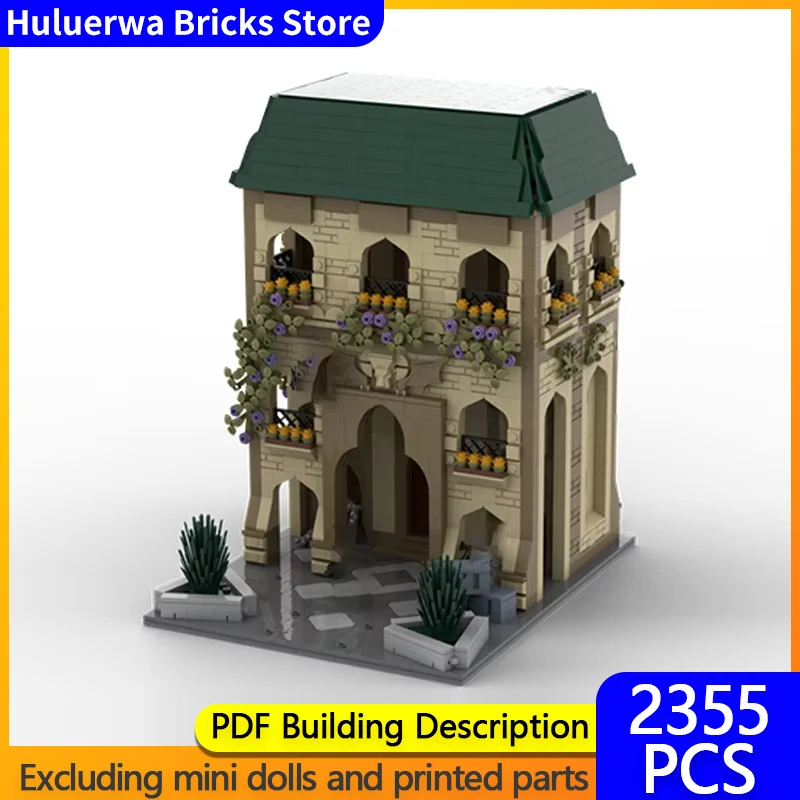 Star Movies Street View Model MOC Building Bricks Medieval Houses Modular Technology Gifts Holiday Assemble Children Toys Suit