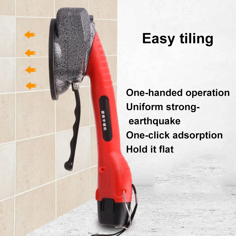 1/2 Battery Tiles Tiling Machine Tile Vibrator Suction Cup Adjustable Protable Automatic Floor Vibrator Leveling Tool