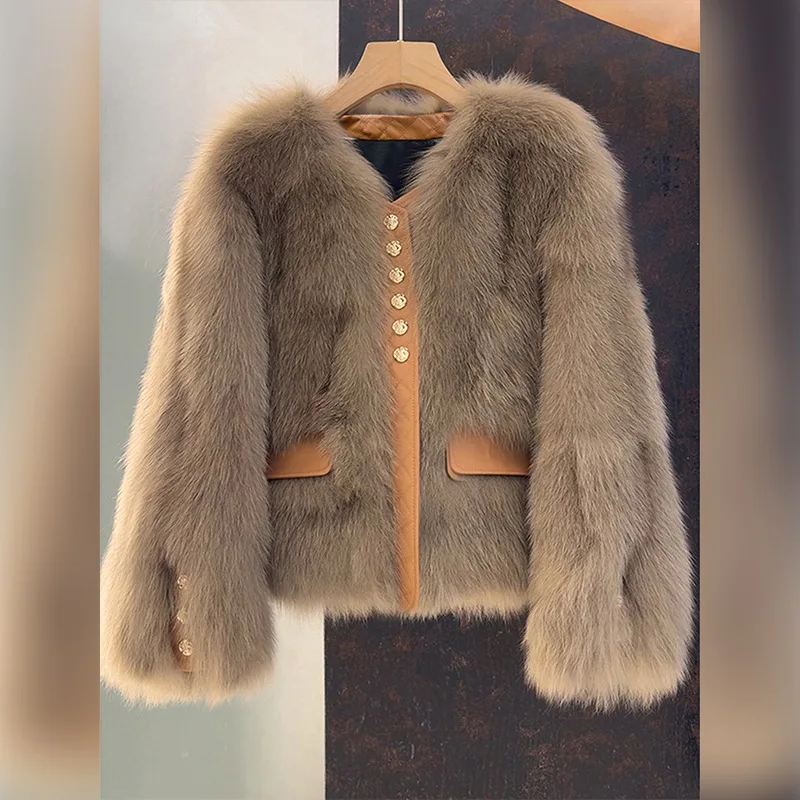 

Jacket 2025 autumn/winter short jacket women's new Korean version small fragrant style fur top women's clothing