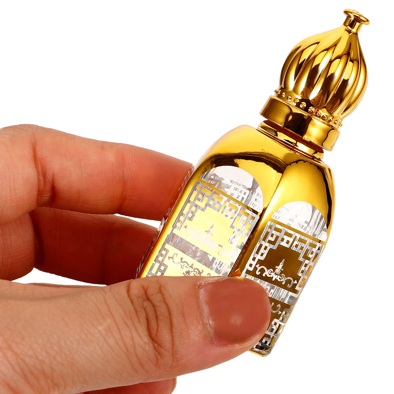 

Refillable Roller Empty Small Glass Essential Oil Sample Container Decorative Portable Travel Size Zinc Alloy For Coffee