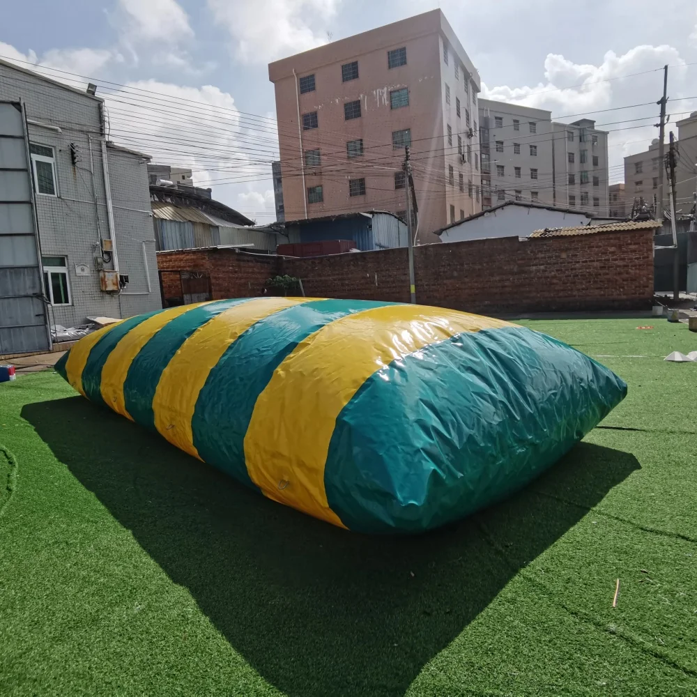 HIBADOU Aufblasbarer Wasserblob Jump Air Blob Jump Aufblasbarer Wasserblob 10 x 3 m 0,9 mm PVC-Wassertrampolin-Sprungkissen