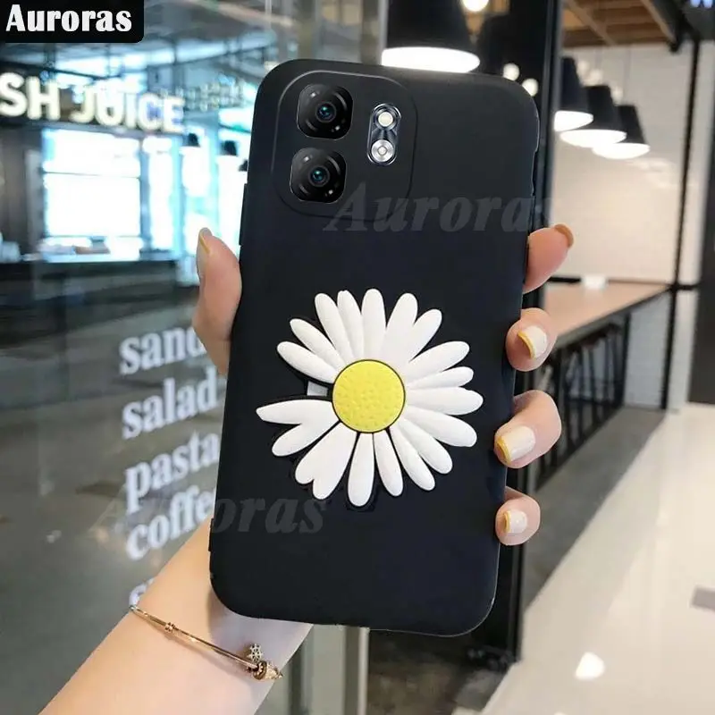 For Infinix Hot 50i 4G 50 50i hot Case Chrysanthemum Ring Ultra-Thin Silicone Soft Shell For Infinix Hot 40i 40 Back Cover