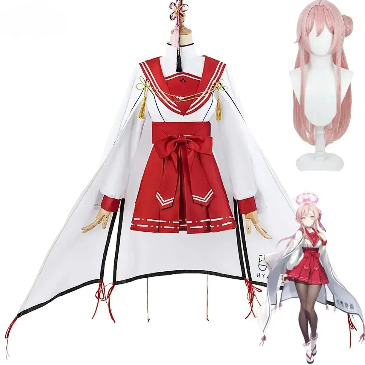 Аниме игра синий архив Mizuha Mimori косплей костюм темно-синий стиль с лацканами JK униформа юбка плащ женский сексуальный костюм 2025 на Хэллоуин хит продаж