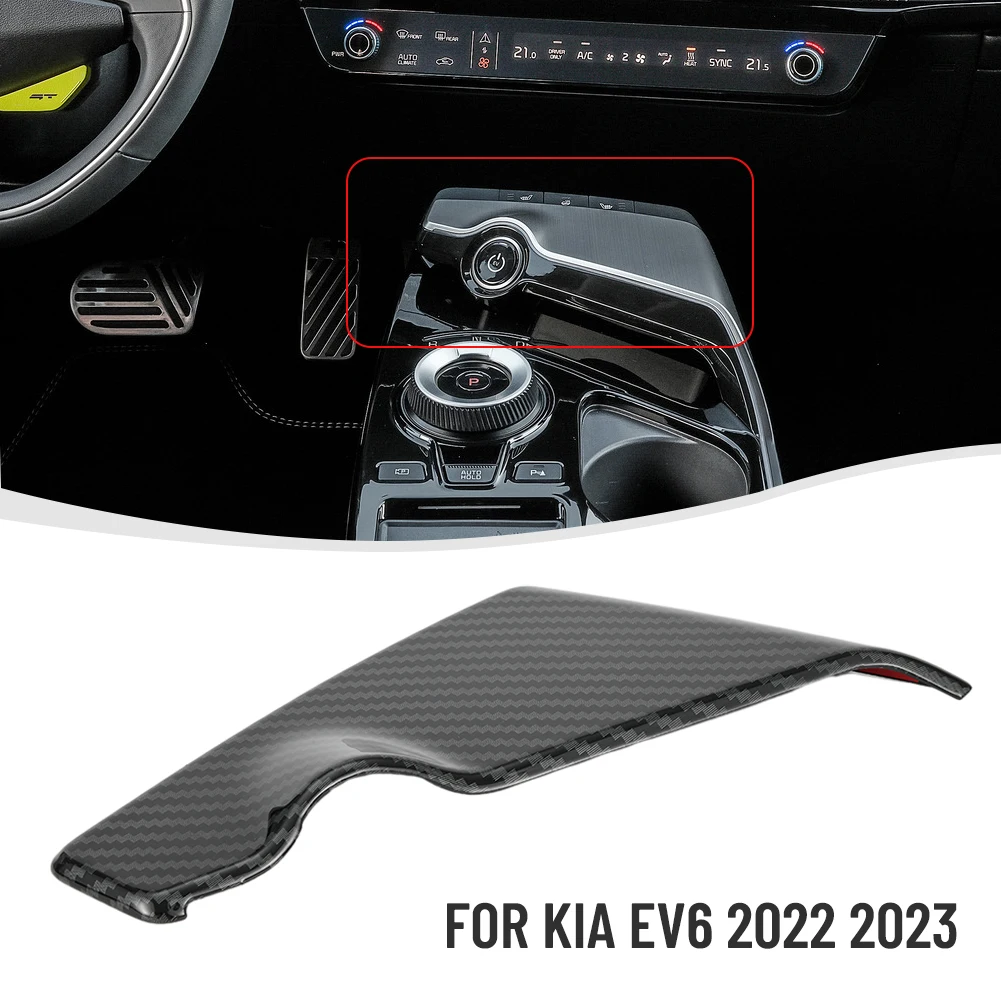 Protect and Personalize Your For Kia EV6 2022 2023 LHD with Carbon Fiber Look Center Console Frame Panel Cover
