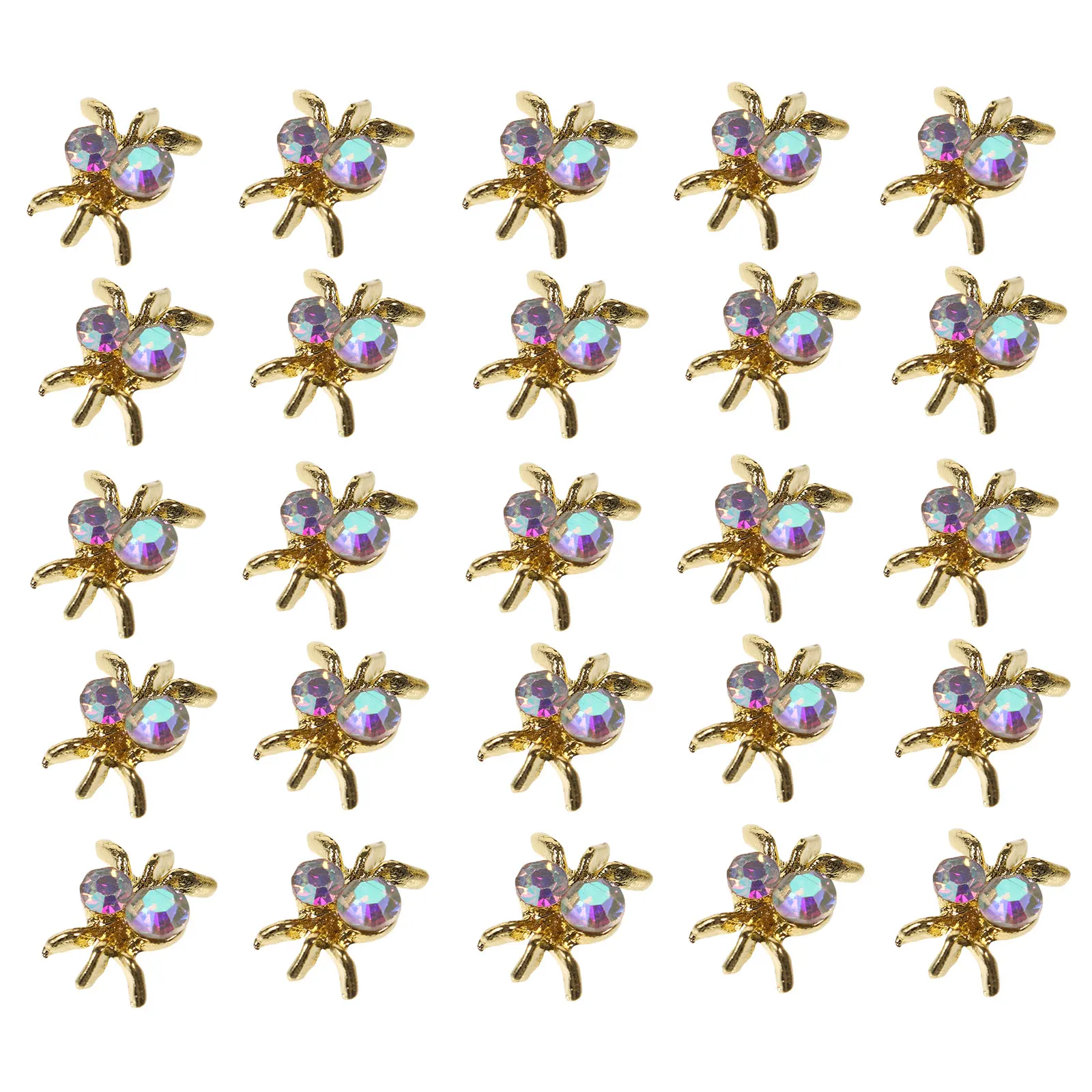 

100Pcs Delicate Spider Nail Art Decor Easy Use Compact Size Light Weight Nail Accessories for Home Professional Manicure