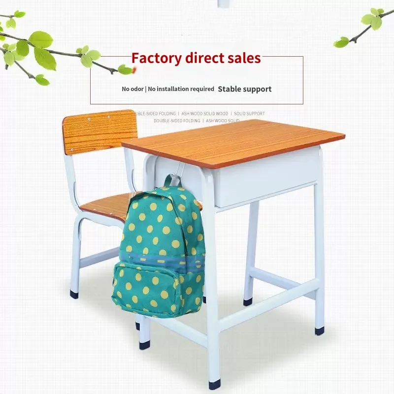 مخصص الحديثة الحد الأدنى مكتب طالب واحد كرسي كتاب درج صديقة للبيئة مريح أثاث الفصول الدراسية المعدنية للمدرسة #2