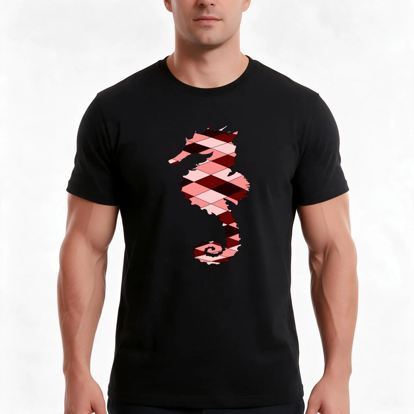 Seahorse T-Shirt Summer Casual Cotton Tee Oversized Streetwear Tops Vintage Graphic Print Loose Fit Short Sleeve