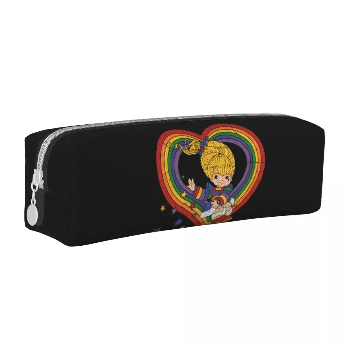 

Rainbow Brite With Rainbow Heart Pencil Cases Pen Bags Pen Box For Boys Girls Students Stationery Pencil Pouch Cosmetic bag