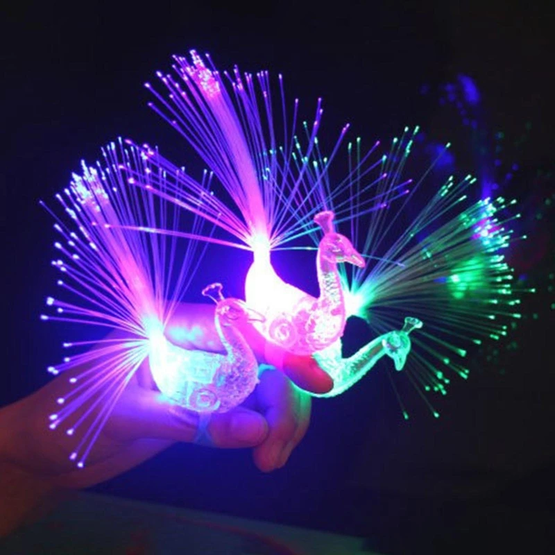 

12cm/5inch LED Ring Toy for Doll Luminous Bird with Flashing Tail & Colorful Light Children Holiday Party Favorite Gift