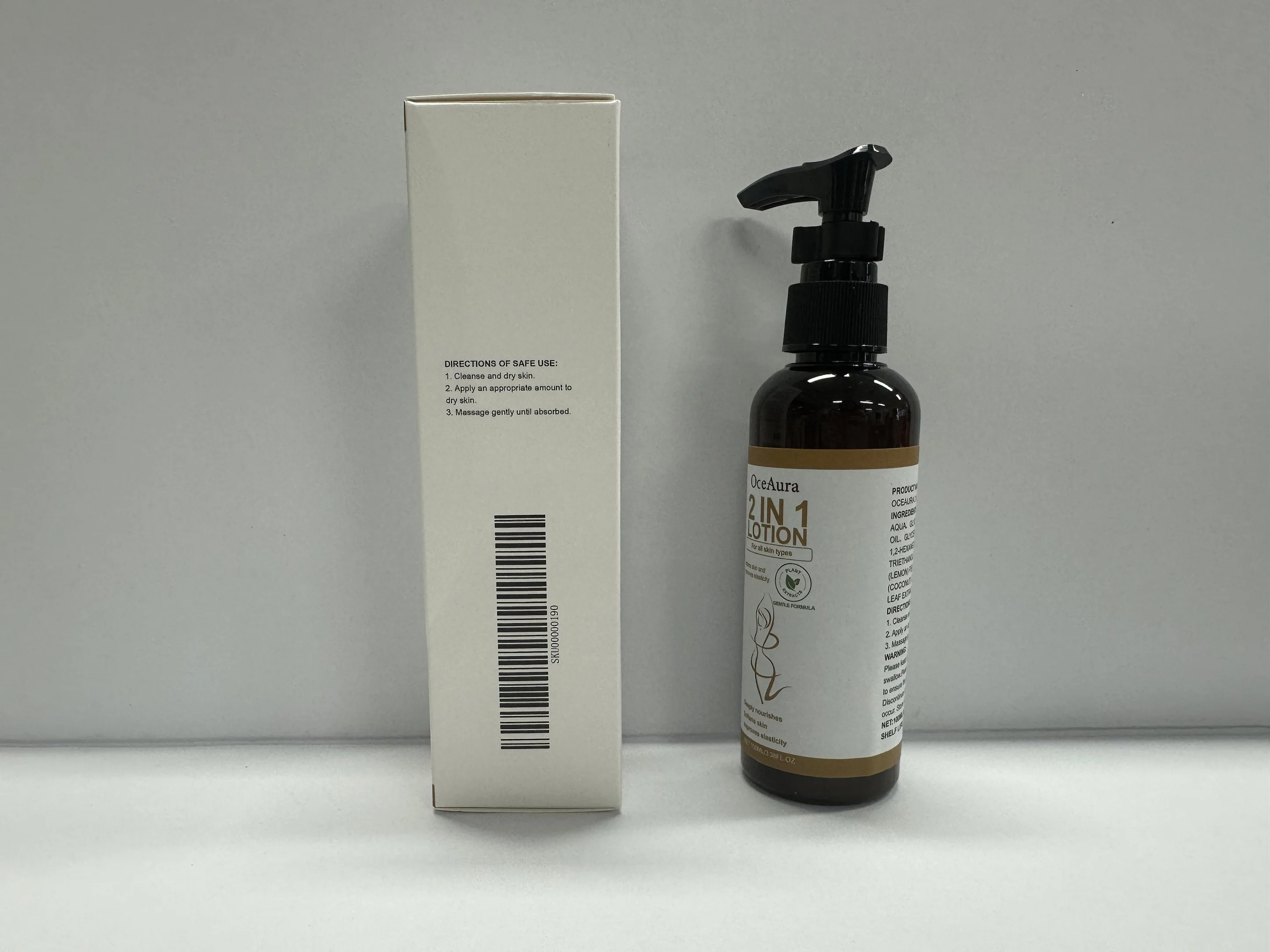 OceAura 2 w 1 Lemon Body Lotion Nawilżający i Odżywczy Krem do Ciała dla Wszystkich Typów Skóry, Codzienna Pielęgnacja Nawilżająca, 100ml