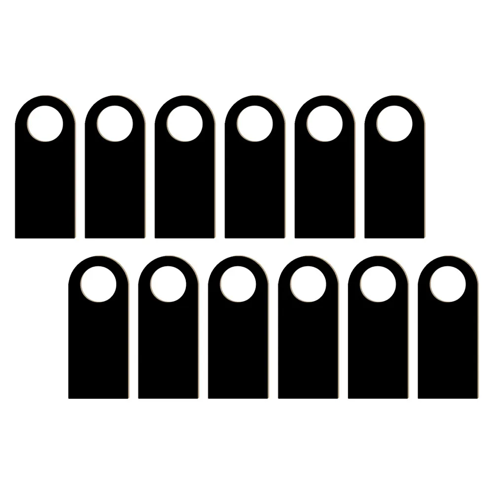 12Pcs Blackboard Door Ornament Wooden Hanging Pendant Decorative Home Decoration Party Supplies Hotel Mall Office School