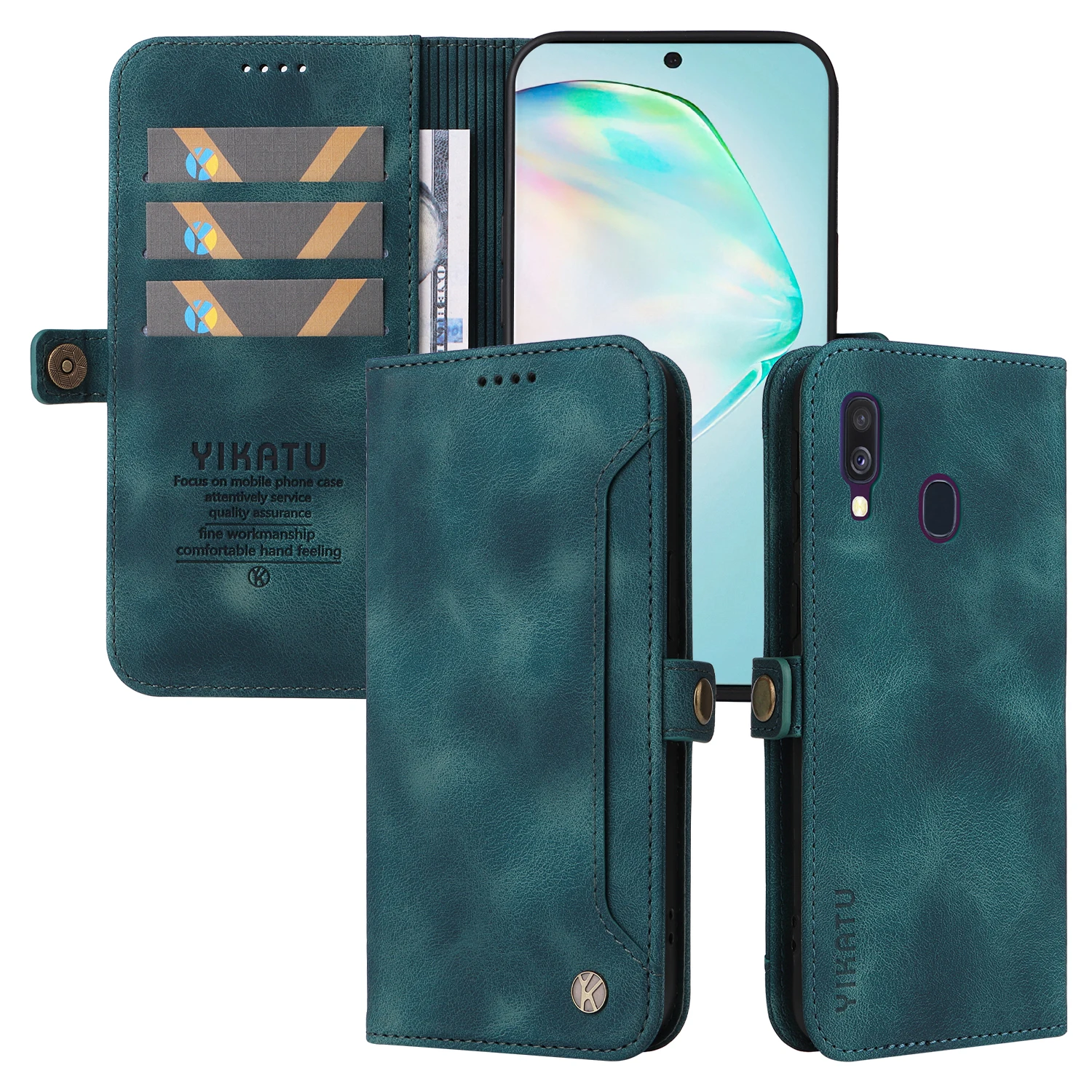 حافظة لهاتف سامسونج جالاكسي A 42 43 51 53 54 72 73 81 91 حافظة هاتف مغناطيسية فاخرة لتخزين البطاقات والمال #2