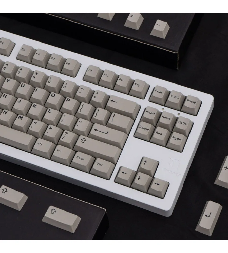 Grey mechanical keyboard keycap ABS two-color molding original factory height adaptation Wooting etc