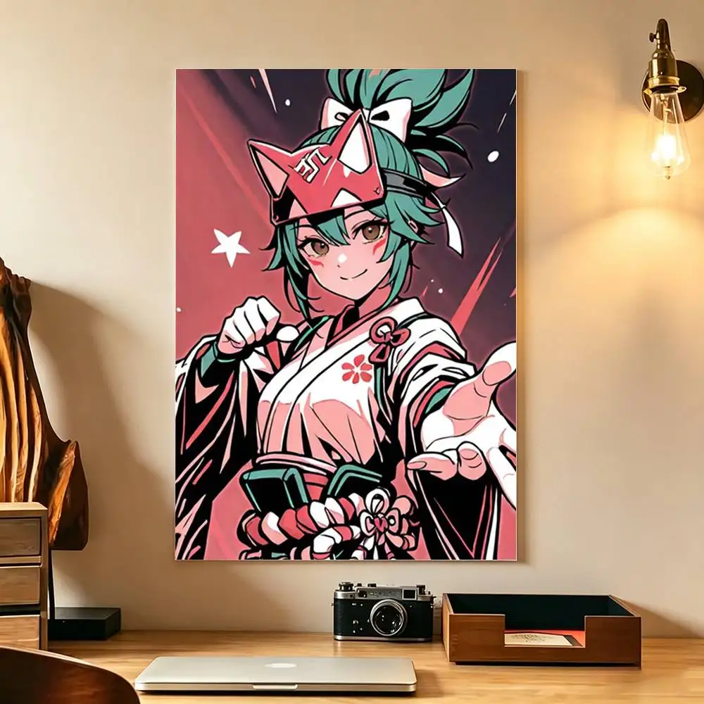 O-Overwatch K-Kiriko Poster High Quality Dorm Living Room Aesthetic Wall Decoration Painting Stickers Gift