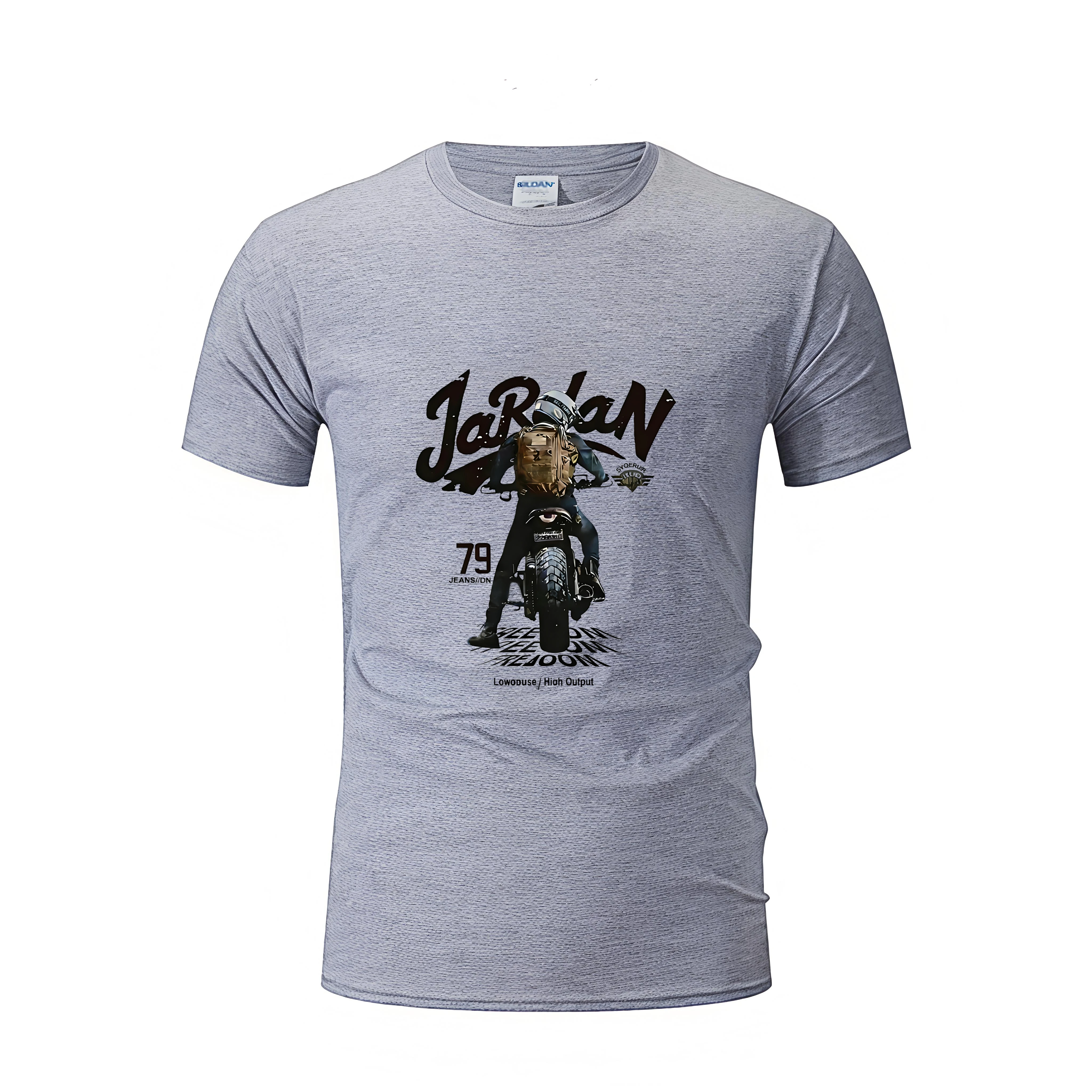 New men's pure cotton printed short sleeved shirt, summer short sleeved shirt luxury top casual round neck T-shirt breathable li