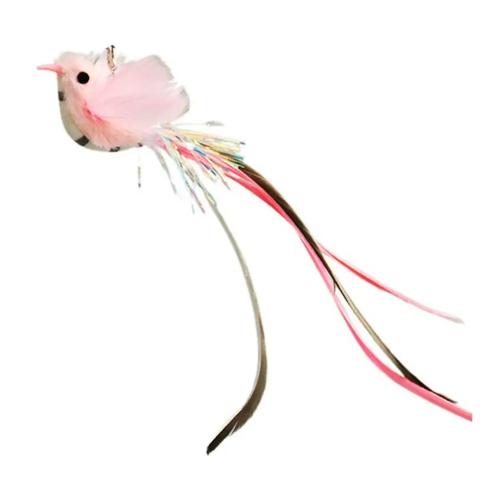 

Plush Simulated Bird Cat Stick Head Colorful Suction Cup Teaser Toy Cat Playing Teaser Wand Cat Teaser Stick Feather Bird Toy