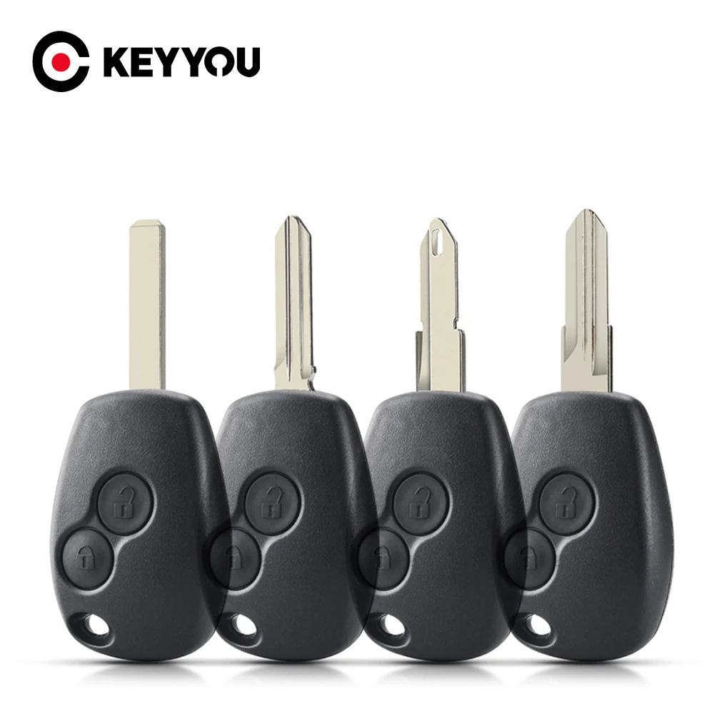 KEYYOU 2 Buttons Remote Car Key Shell Case For Renault Duster Modus Clio 3 Twingo DACIA Logan Sandero Kangoo For NISSAN ALMERA