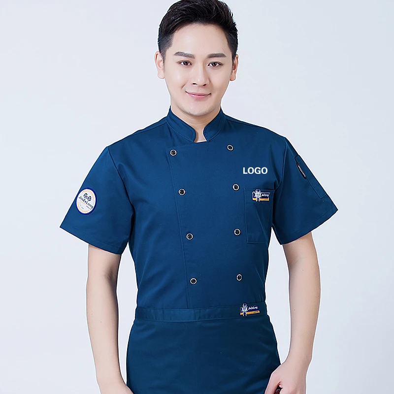 Koch Uniform Männer kochen Kleidung Unisex Restaurant Küchen hemd kurze/lange Ärmel Gebäck jacke funktioniert Top Print Logo Design