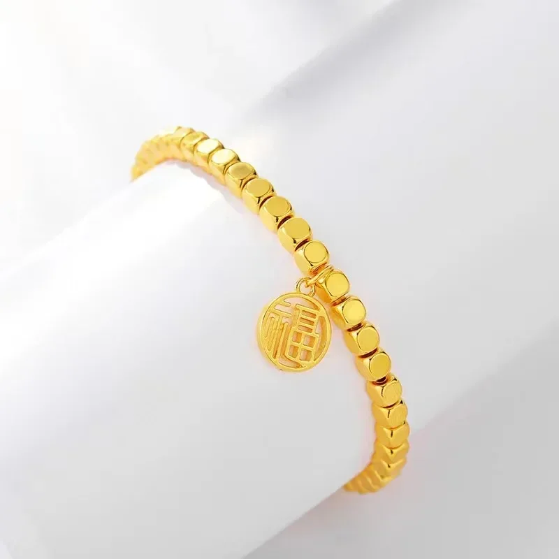 

9999 real gold 24K Naf bracelet. Fortune bracelet