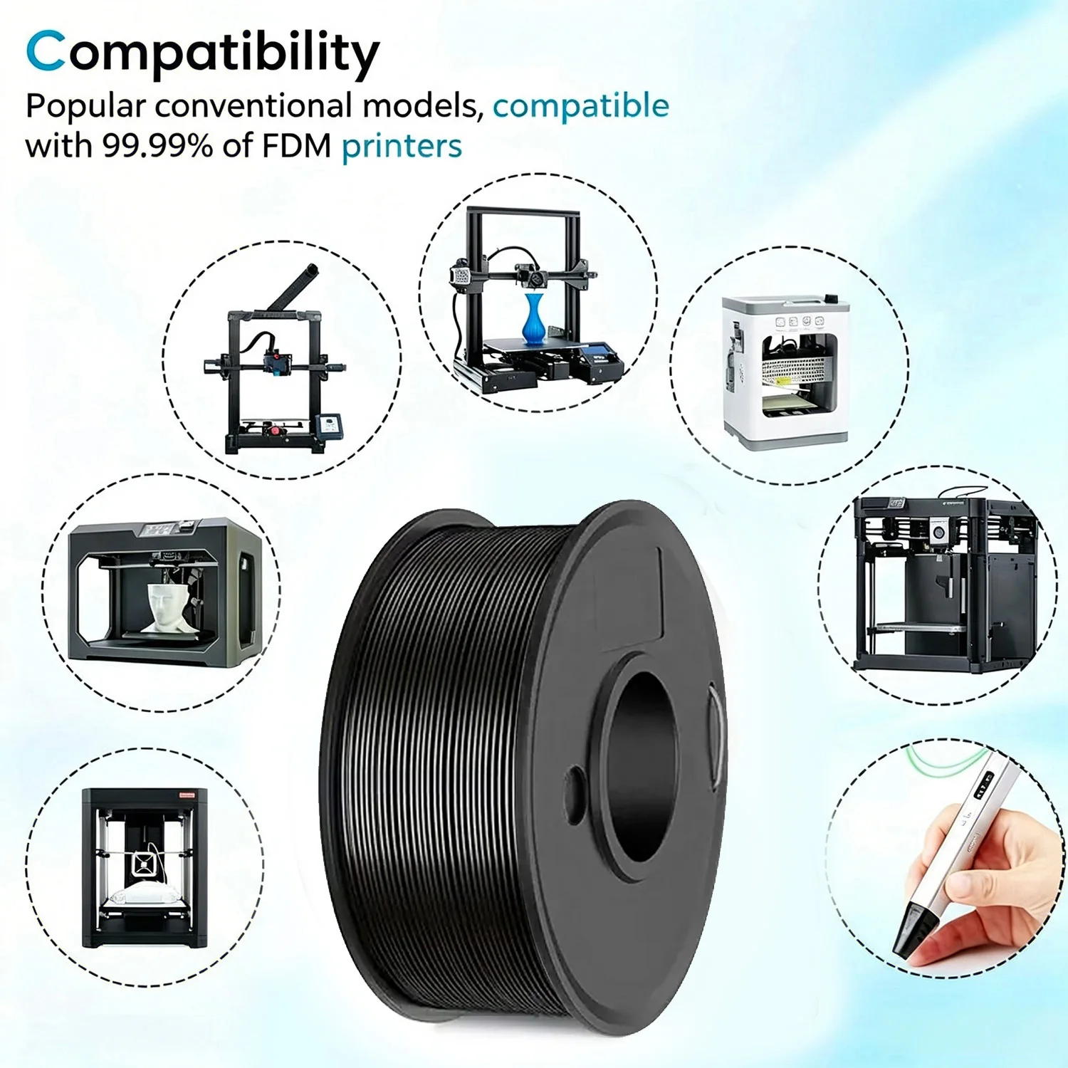 3D Printing PLA Filament 250g 80M Length 1.75mm Diameter Premium Quality Materails gallery 5