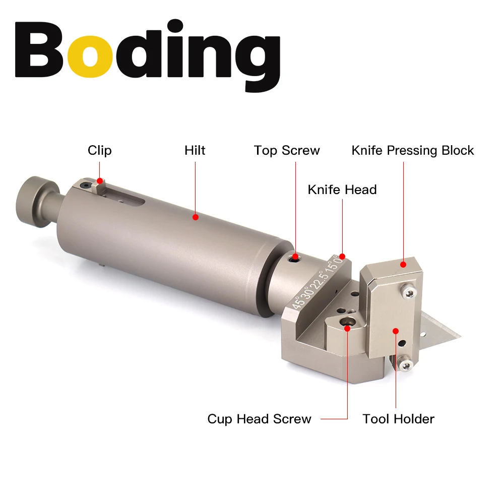 BODING Schuine meshoek 0-45 °   Snijdikte 6 mm 13 mm voor het snijden van golfkarton Honingraatbord Schuimkern Zacht glas