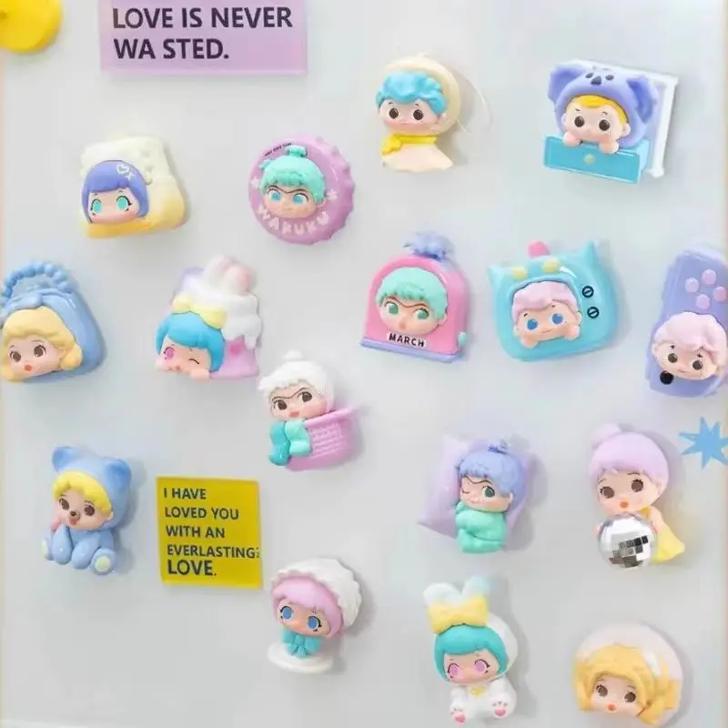 حقيقية Letsvan سعيد ملصقات سلسلة صندوق أعمى مغناطيس الثلاجة الشكل Ziyuli Pidol تخمين حقيبة صندوق غامض اللعب لطيف مفاجأة الهدايا