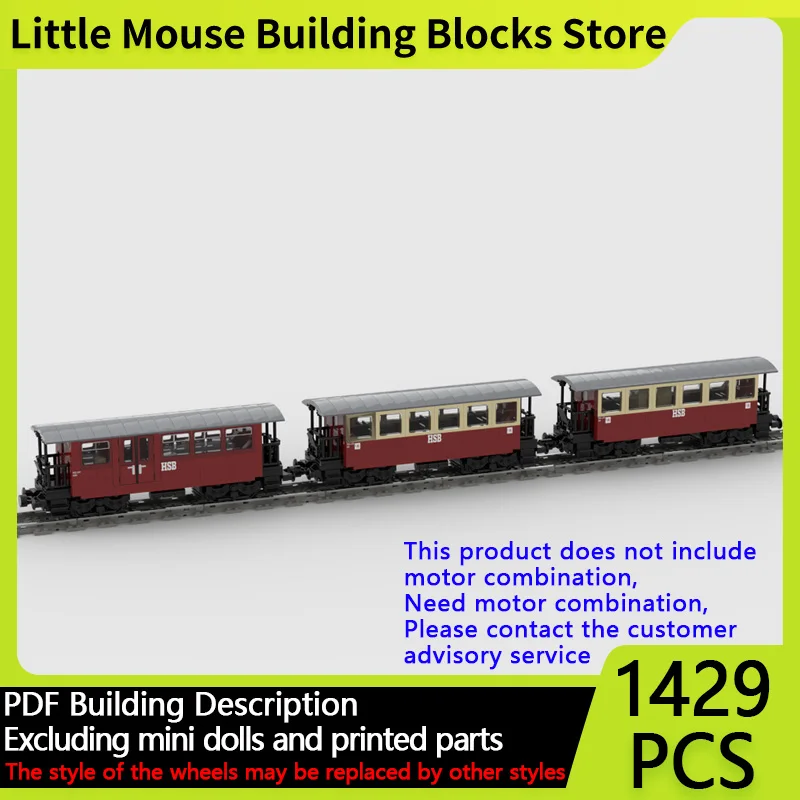 

City Car Model MOC Building Bricks Harzer Schmal Spurbahnen HSB Modular Technology Gifts Holiday Assemble Children Toys Suit