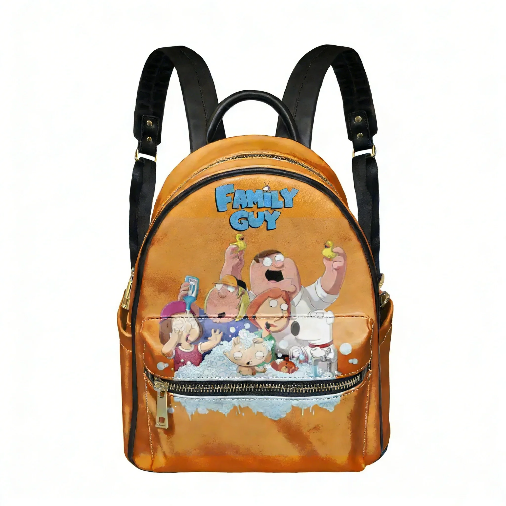 Family Guy Backpack Womens Mens Knapsack Customized Text Image Double Shoulder Bag Business Travel Bookbag Rucksack Gift Daypack