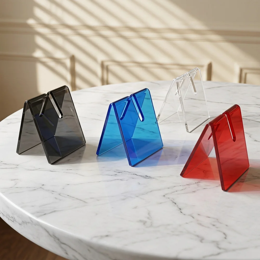 5PCS Exquisite Acrylic Knife Display Stand 4 Models Portable Desktop Bracket Mult-ifunctional Small Knife Display Decoration