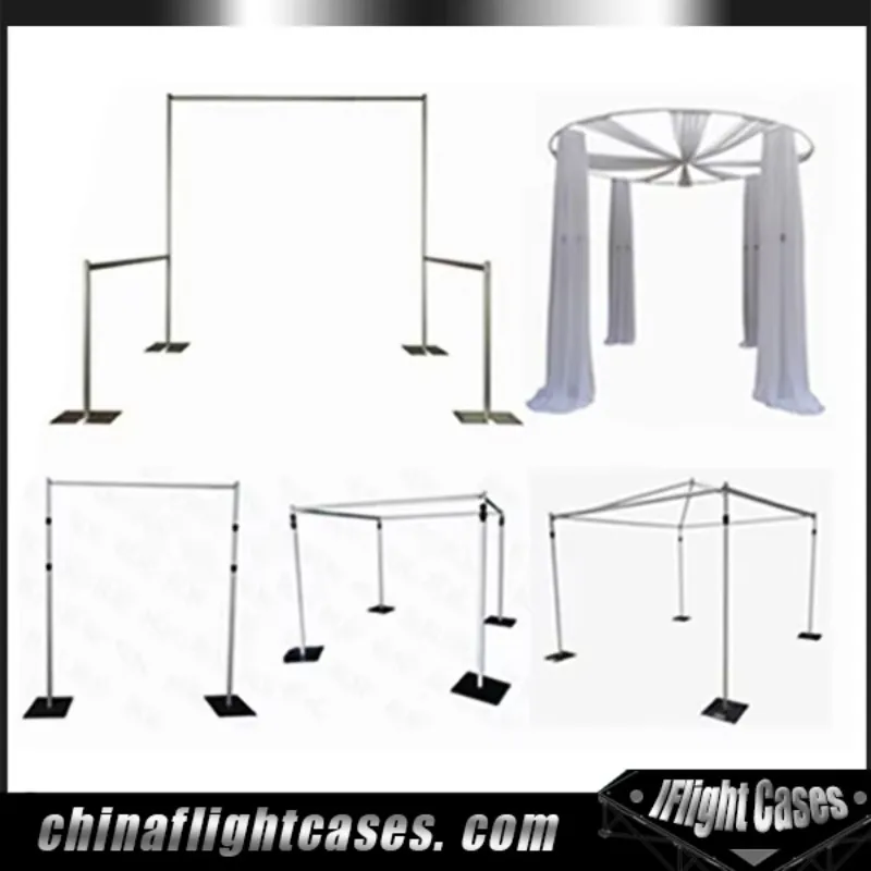 High quantity of party tubes and curtains with double crossbar telescopic tubes and curtain kits