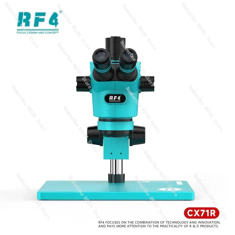 RF4 Trinocular Microscope Double Arm Continuous Zoom HD High Magnification For Mobile Phone Main Board Repair Inspection Tool