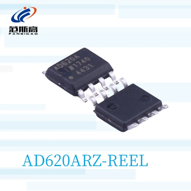 1Pcs/Lot Brand New Original Ad620Arz-Reel Silk Screen Ad620A Smd Soic-8 Low Power Consumption Instrument Amplifier