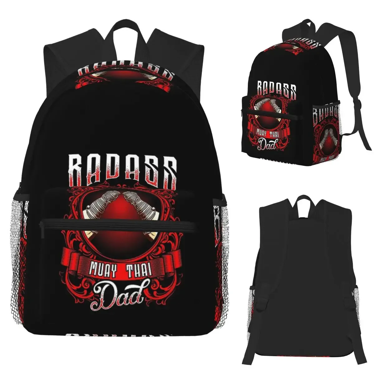 Best Muay Thai Fighter Student Backpack School Bag Hiking Travel Daypack for Men Women Fashion Bookbag Shoulder Bags