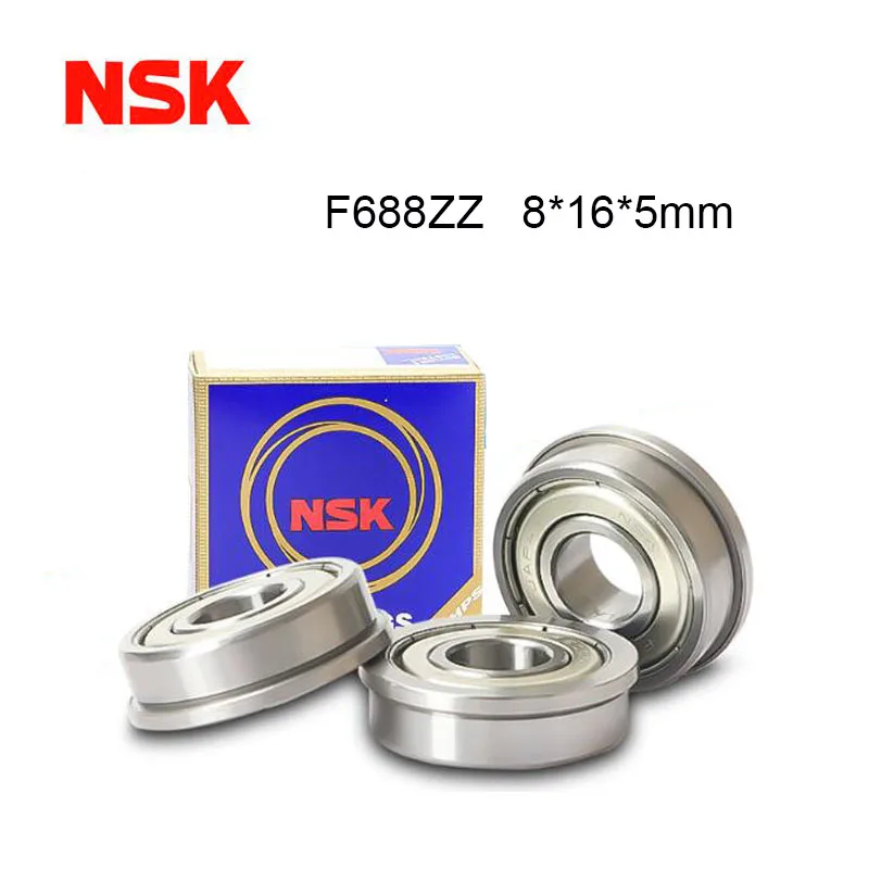 Origin Japan NSK F688ZZ Bearing ABEC-9 (5/10PCS) 8*16*5 mm Flanged F688Z High Speed Ball Bearings F688 ZZ F618/8ZZ 2022 Hot Sale