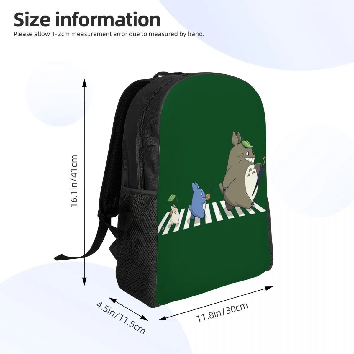 Across The Street Studio Dark Ghibli Backpack Daypack Large Capacity Boys Girls BookBag School Bag Shoulder Bags for Men Women