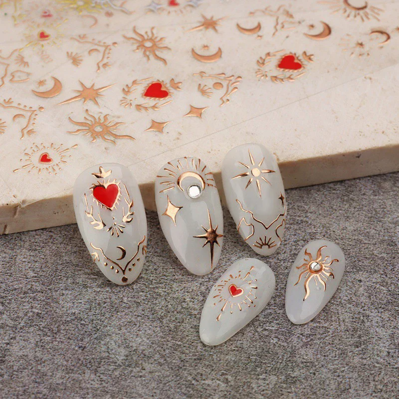 1 시트 3D 하트 스티커 손톱용 발렌타인 데이 장식 - Nail Art Valentines Day 리뷰 및 가격