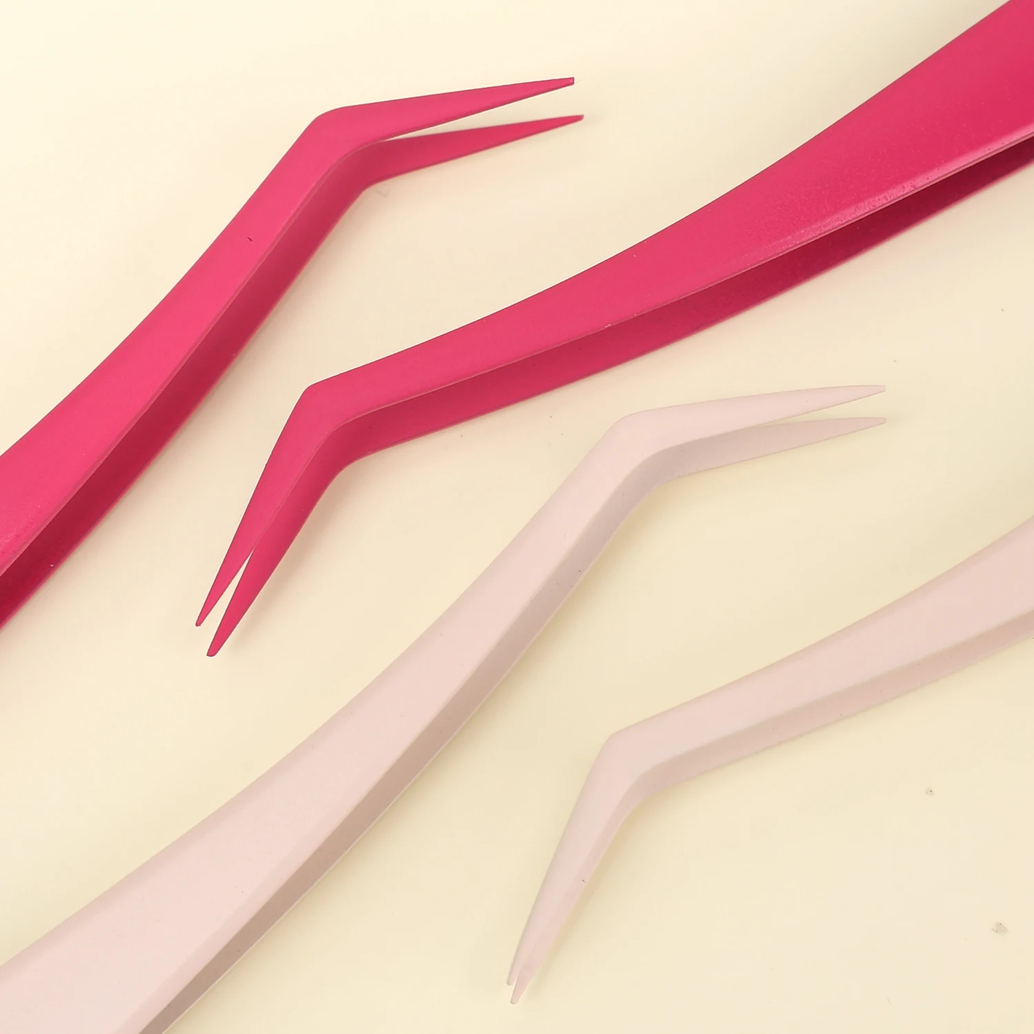 Pinzas de pestañas antiadherentes profesionales, juego de pinzas de extensión de pestañas de acero inoxidable, herramientas de maquillaje de cejas para pestañas 3D para mujeres